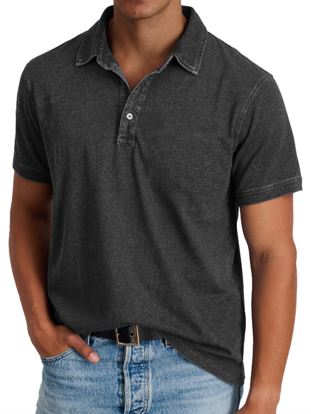 Men's smart-casual polo shirt