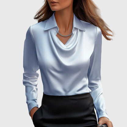 Women's flowing satin blouse