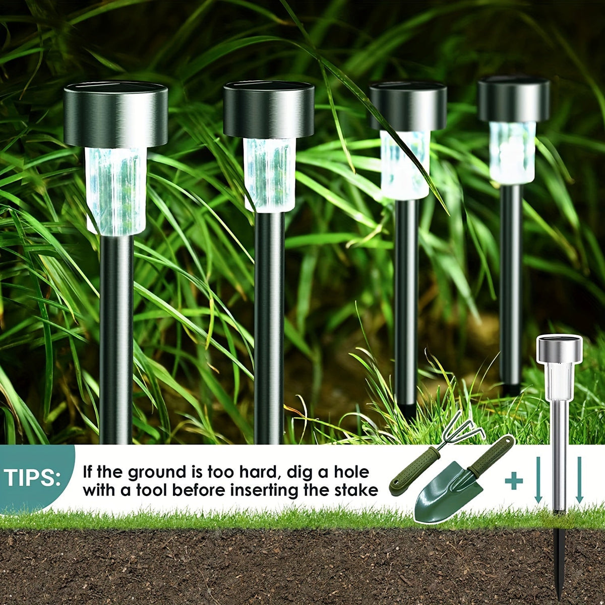 Solar Sensor Garden Lights Set – Stylish Outdoor Path Lighting