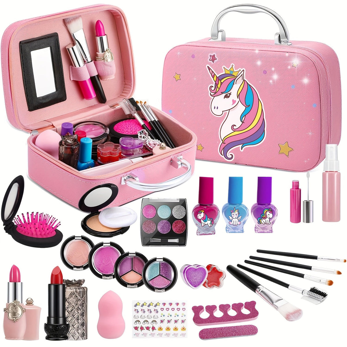 Unicorn kids make-up set with cosmetics bag