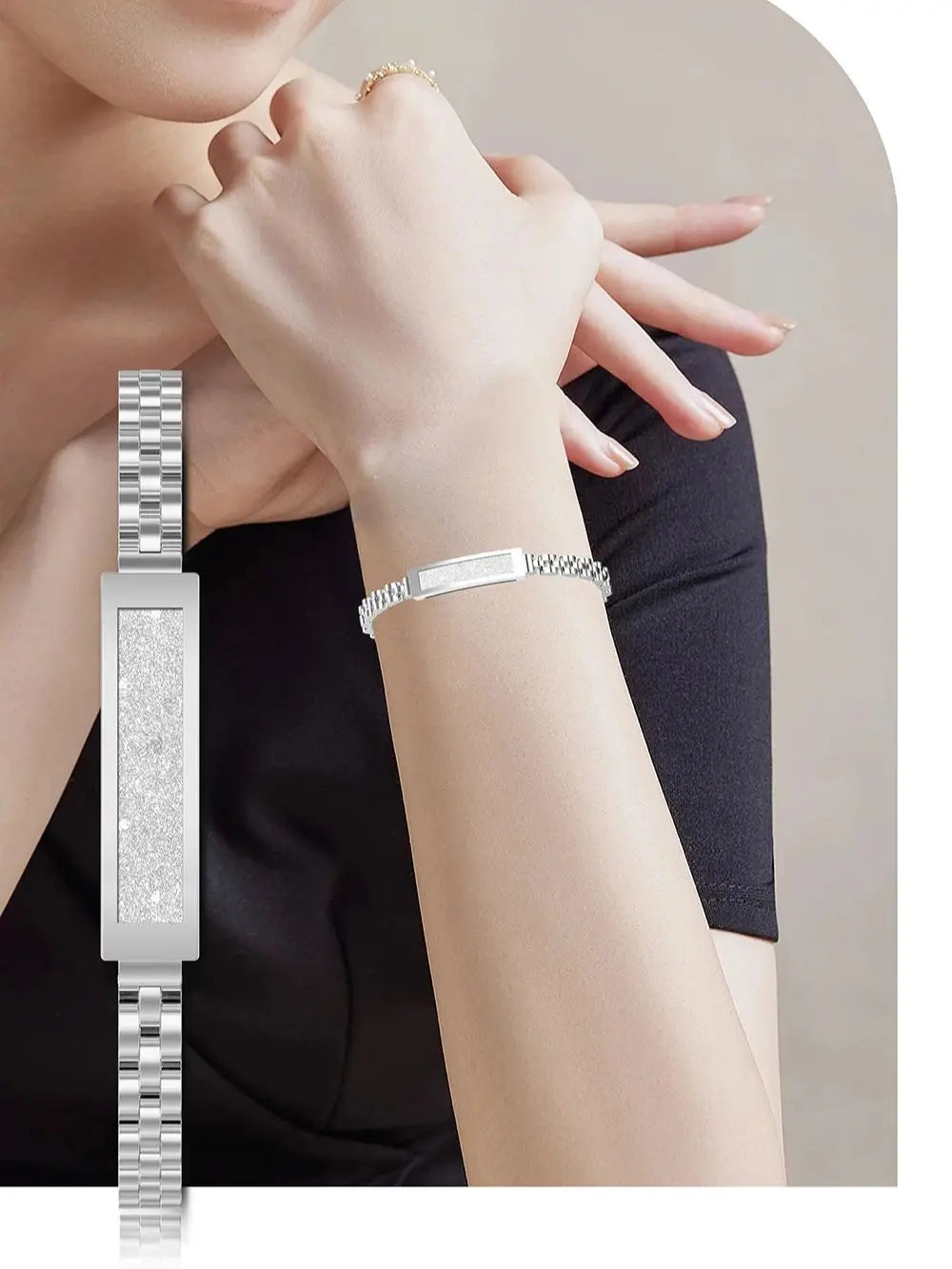 Smart Fitness Bracelet – Elegant Activity Tracker with Heart Rate