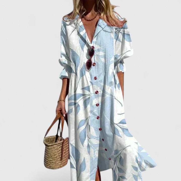 Women's boho printed maxi dress in a flowing fit
