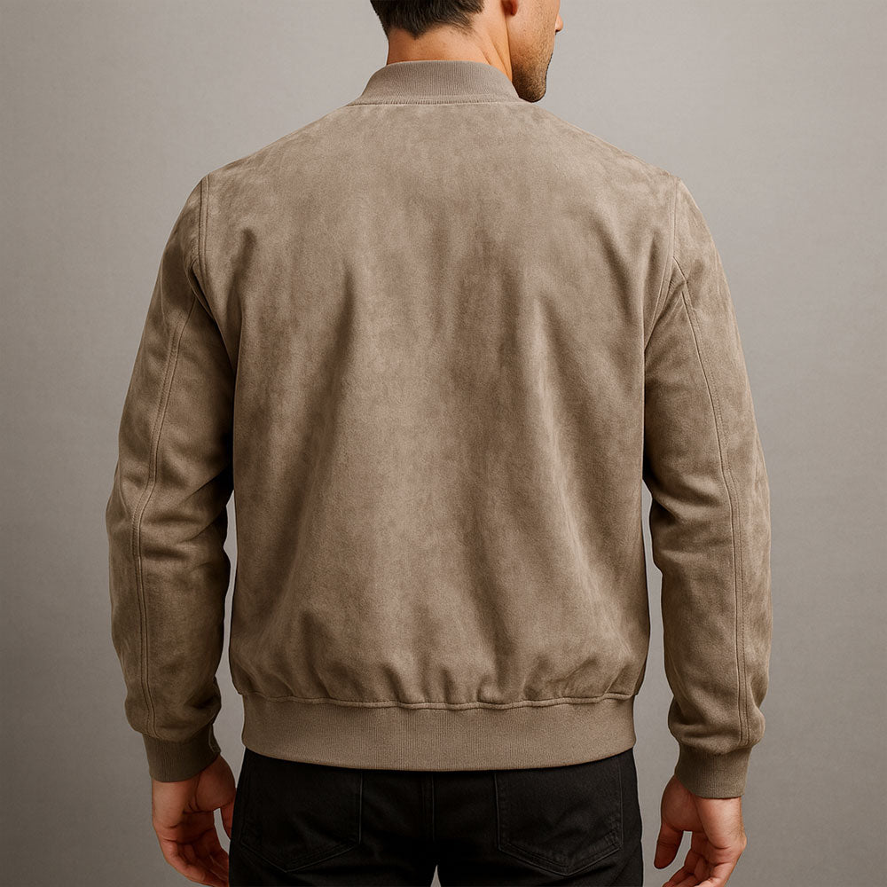 Men's minimalist zip jacket - back