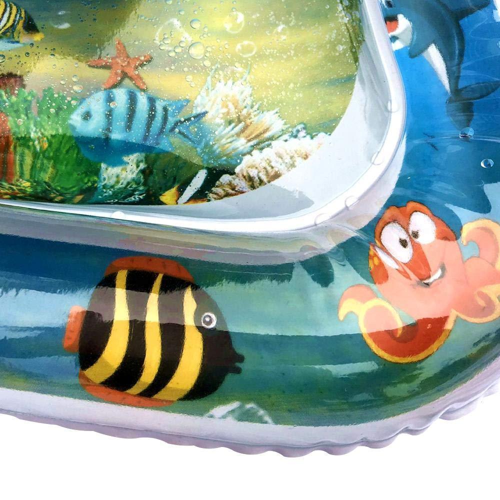 Inflatable baby water play tummy time mat
