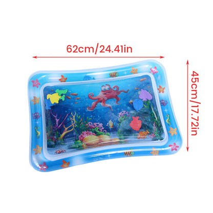 Inflatable baby water play tummy time mat