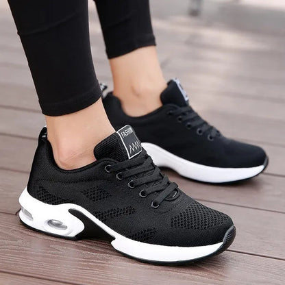 Orthopaedic Knit Sneakers for Women – Breathable Flyknit Trainers with Arch Support