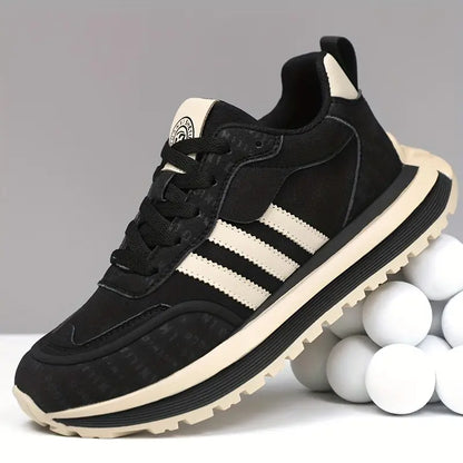 Men's black casual comfy slip-on trainers