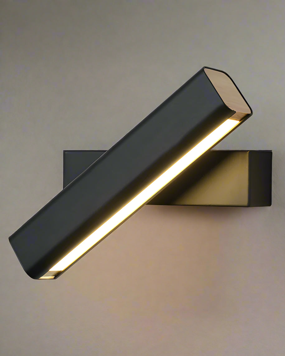 Minimalist Rectangular Wall Light – Adjustable Black & White Sconce