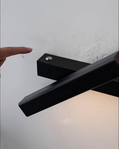 Minimalist Rectangular Wall Light – Adjustable Black & White Sconce
