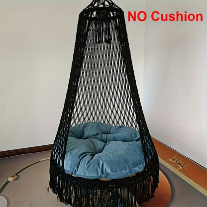 Handwoven Hanging Chair – Boho Cotton Rope Swing Seat