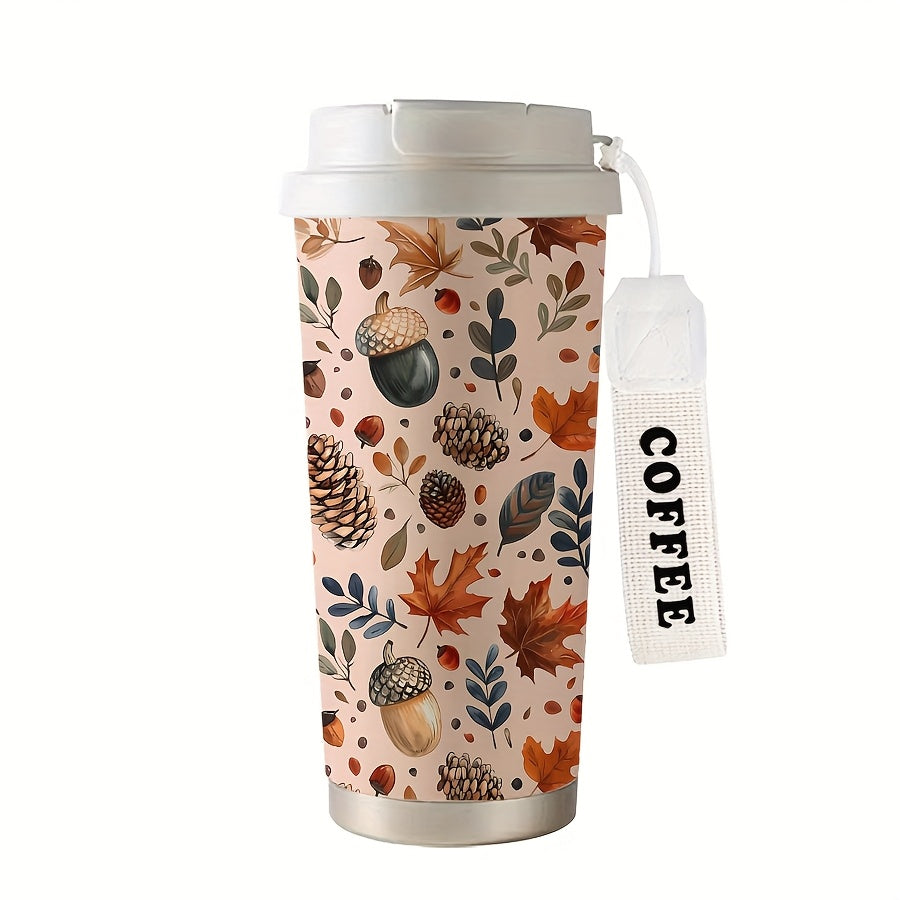 Double-wall insulated stainless steel travel mug