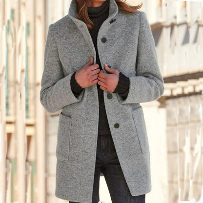 Women's button winter coat