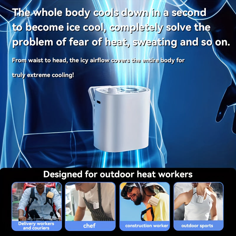 Portable clip-on mini fan with 360-degree rotation