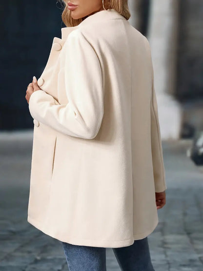 Women's Winter Coat – Classic Button-Front Longline Coat