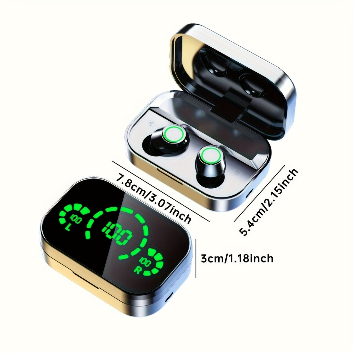 Wireless Bluetooth stereo earbuds with charging case