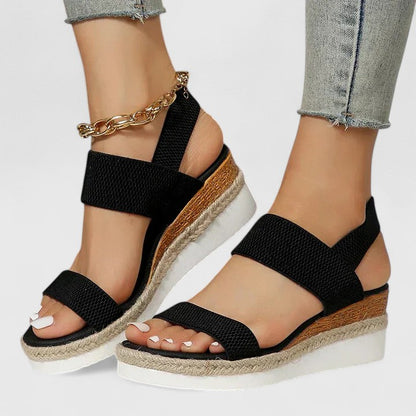 Women's cushioned comfort sandals with open-toe design