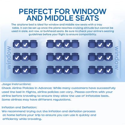 Inflatable Travel Bed – Kids' Airplane Footrest Air Bed