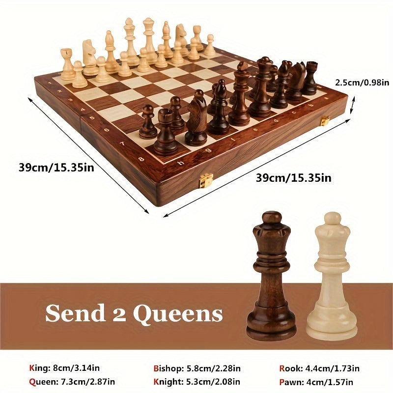 Wooden Chess Set – Tournament-Quality Handcrafted Pieces