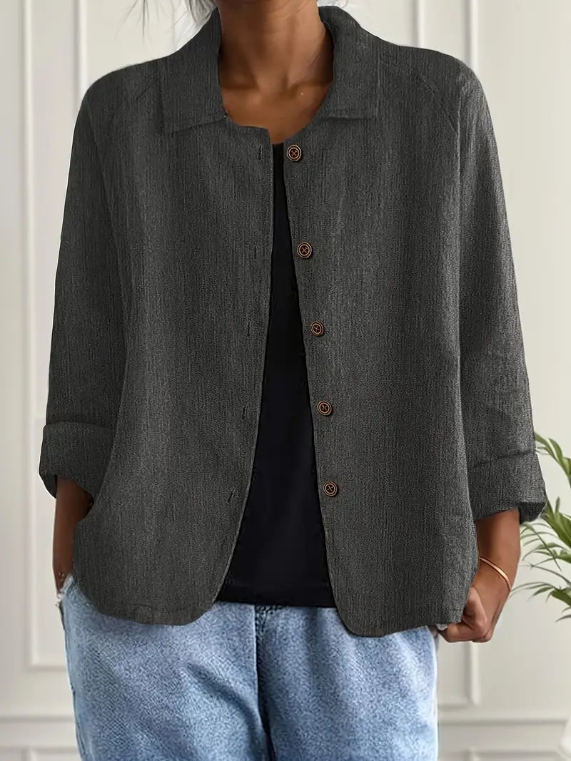 Women's Lightweight Jacket – Casual Button-Front Jacket