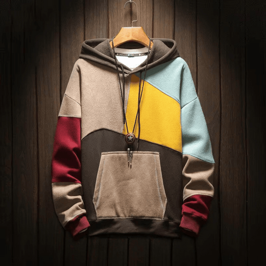 Men's printed pullover hoodie - front