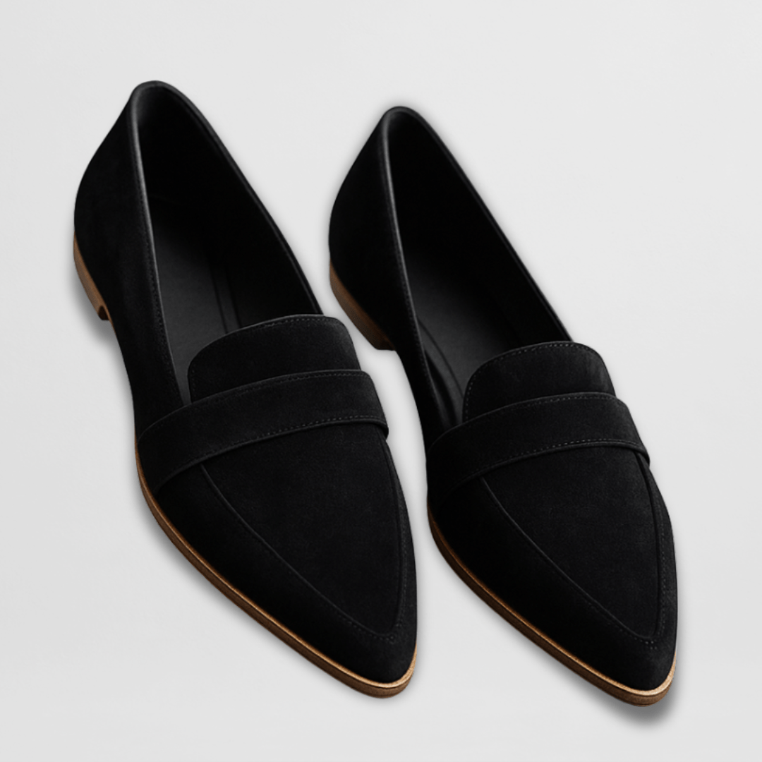 Women's soft suede slip-on loafers with cushioned insole
