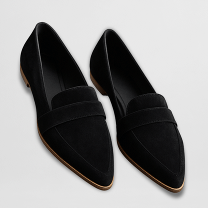 Women's soft suede slip-on loafers with cushioned insole