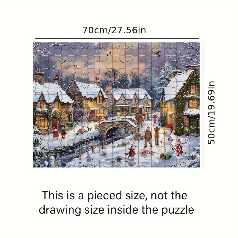 Festive winter landscape puzzle