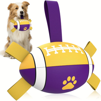 Dog Football – Durable Rubber Fetch Ball with Pump