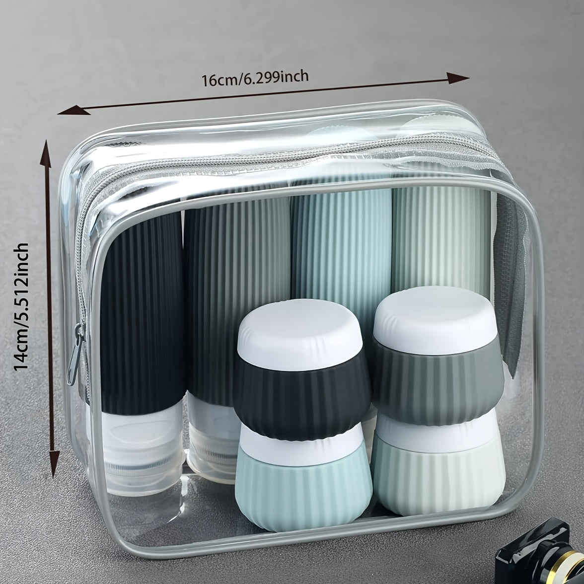 Travel Bottle Set – 8-Piece Leak-Proof Silicone TSA Bottles