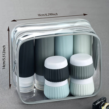 Travel Bottle Set – 8-Piece Leak-Proof Silicone TSA Bottles