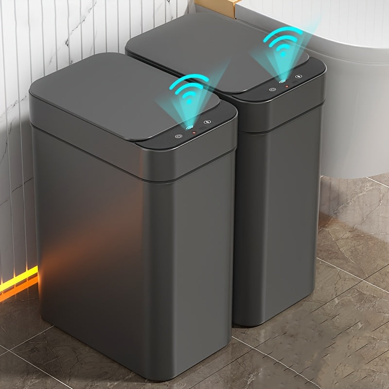 Smart sensor touchless slim waste bin set