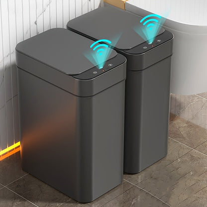 Smart sensor touchless slim waste bin set