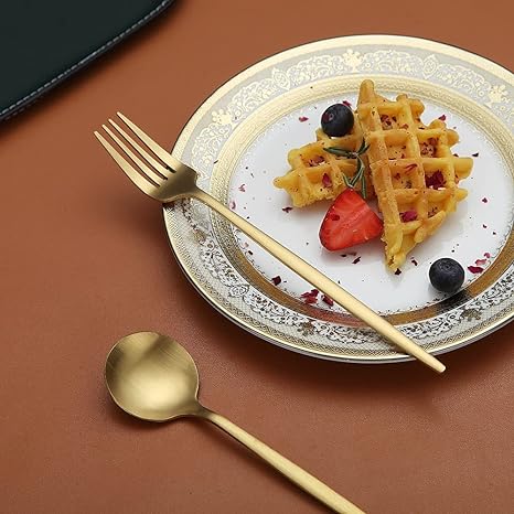 Stainless Steel Cutlery Set – Modern Matte Flatware Set for 4–16 People