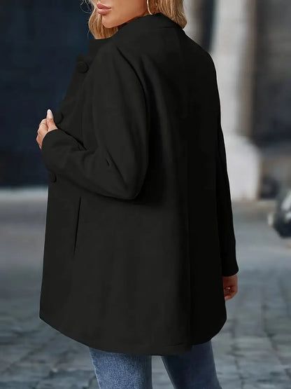 Women's Winter Coat – Classic Button-Front Longline Coat