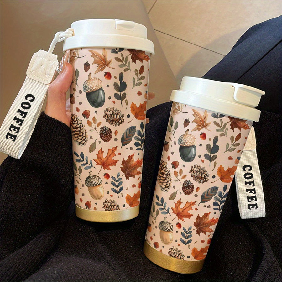 Double-wall insulated stainless steel travel mug