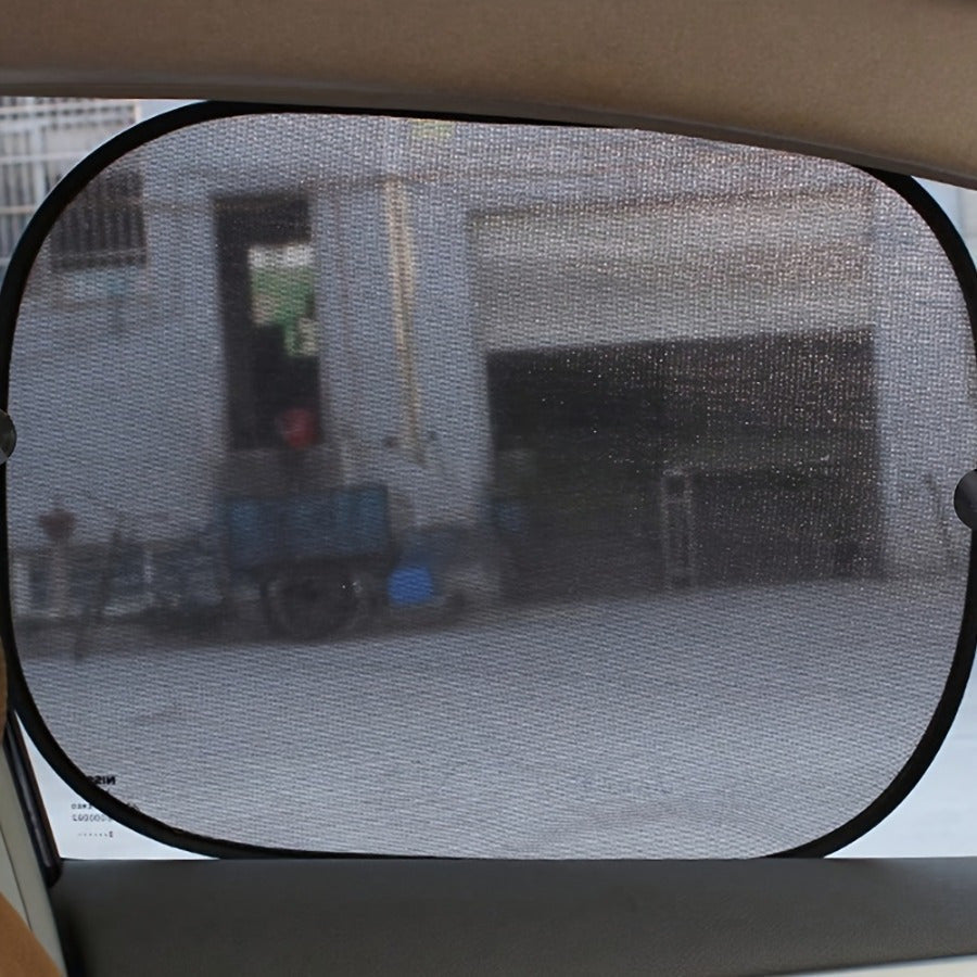Car Window Sun Shades – Pair of Black Mesh Rear Screens