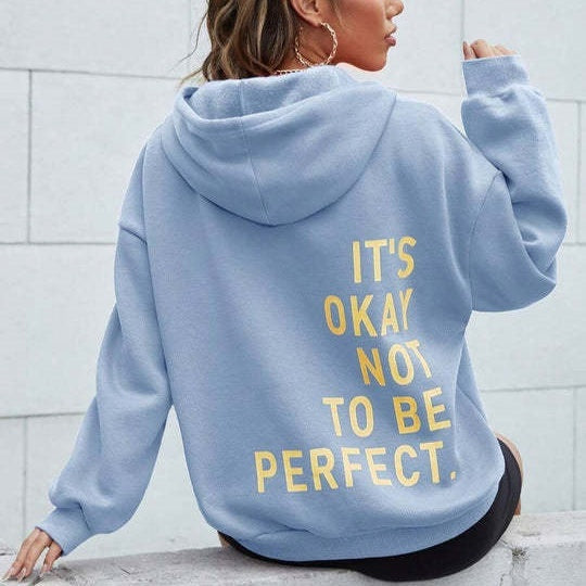 Women's hooded sweatshirt with back print