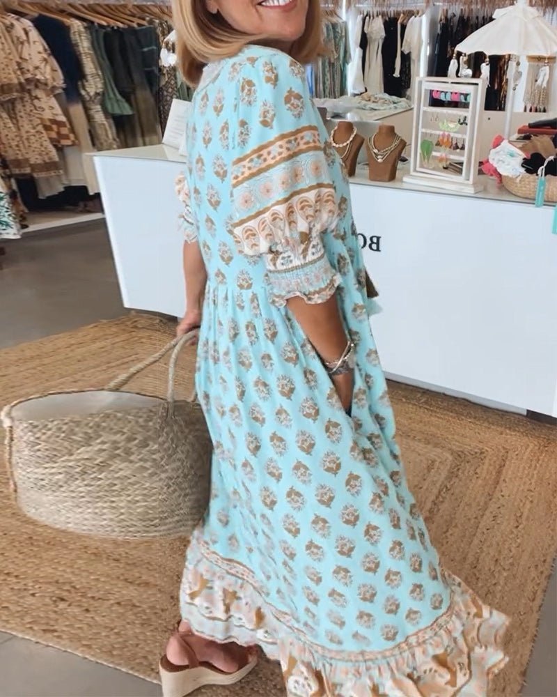 Women's printed midi dress