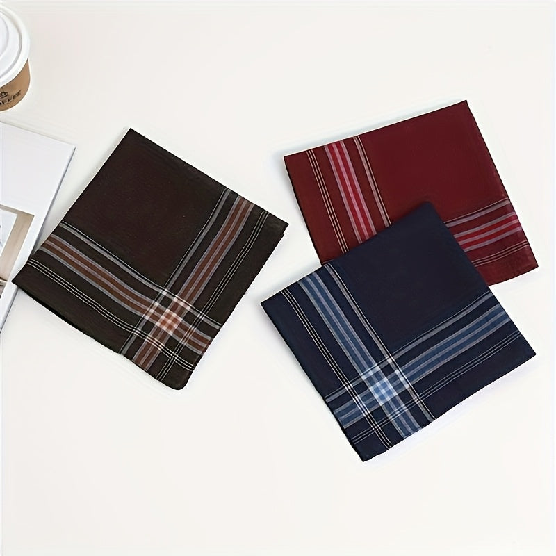 Set of checked 100% cotton handkerchiefs