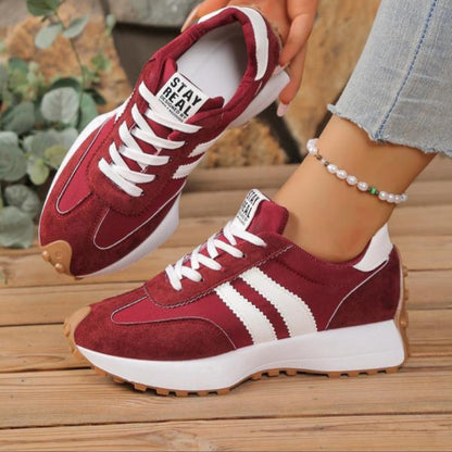 Women's suede-look platform trainers