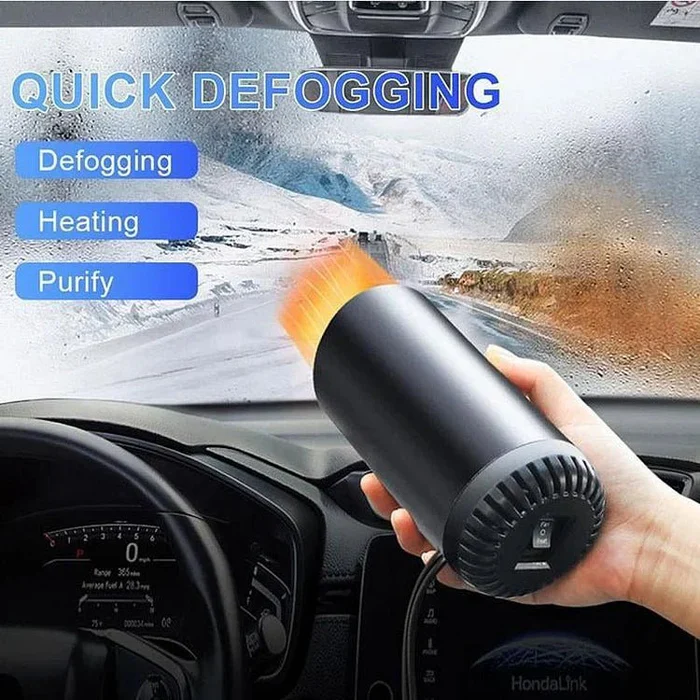 Car Heater Fan – 12V Portable Cup-Holder Heater