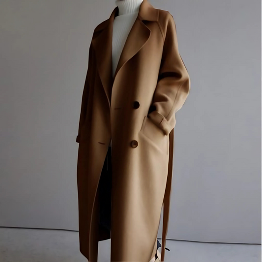 Women's classic wool-blend coat - front