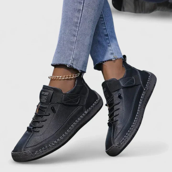 Women's black comfy orthopaedic everyday trainers