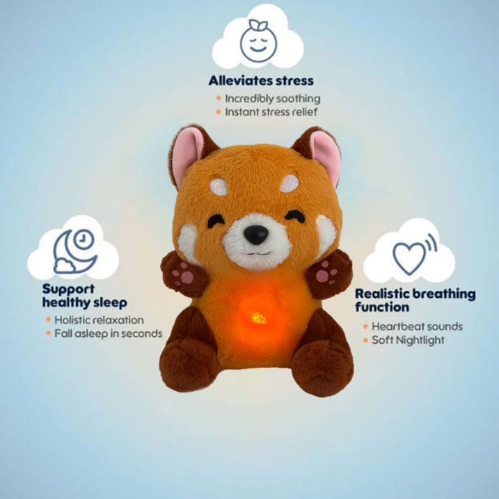 Red Panda Calming Plush – Soft Toy with Breathing Light & Music