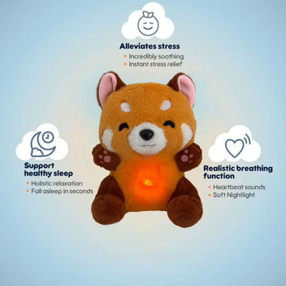 Red Panda Calming Plush – Soft Toy with Breathing Light & Music