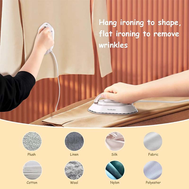 Mini dual-voltage travel iron with ceramic soleplate