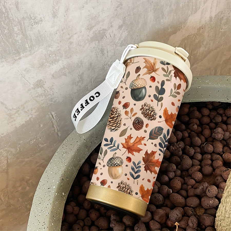 Double-wall insulated stainless steel travel mug