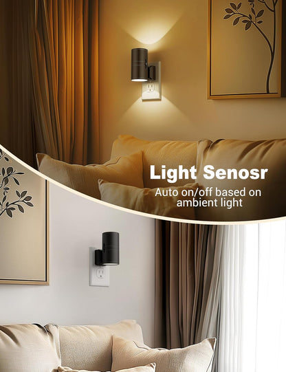 Plug-In LED Wall Light – Smart Sensor Dimmable Night Light