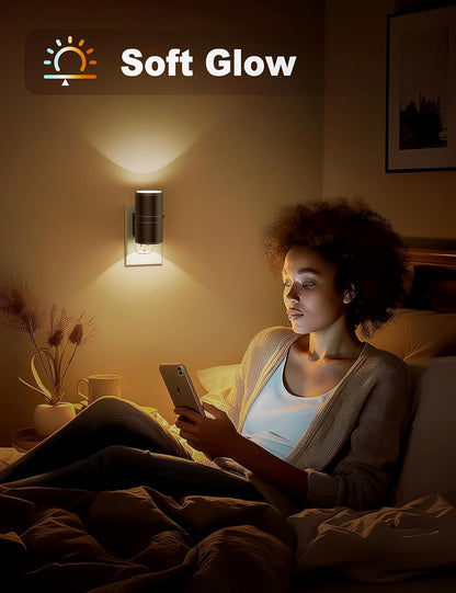 Plug-In LED Wall Light – Smart Sensor Dimmable Night Light