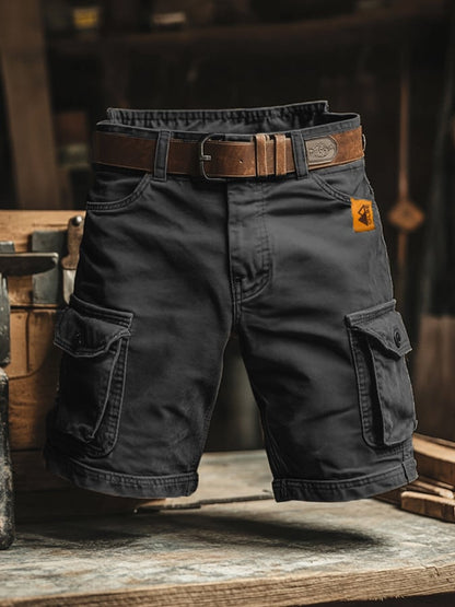 Men's casual cargo trousers - front